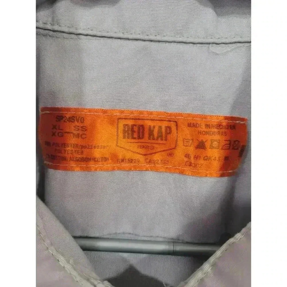 Red Kap Mens XL Gray Industrial Work‎ Shirt #4 - Picture 3 of 4